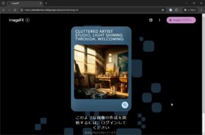 Googleの画像生成AI　ImageFX